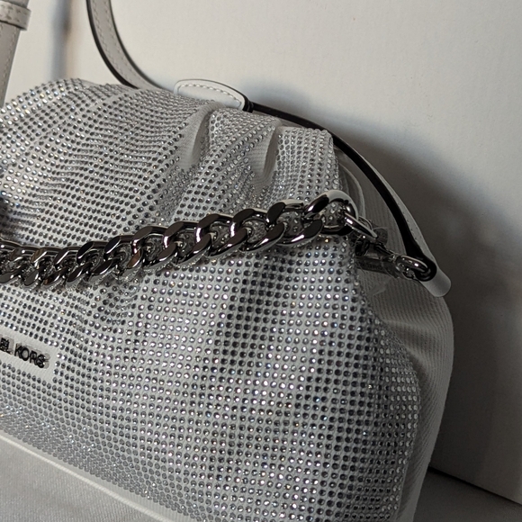 New with Tags Michael Kors Nola Denim Crossbody Handbag - Picture 2 of 13